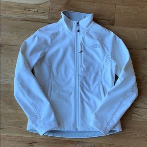 NWOT North Face white soft shell zip jacket
